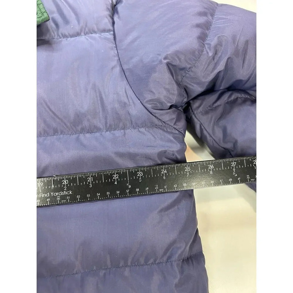 Lands' End Puffer Jacket Adult Medium Goose Down Parka Coat Blue Long - Picture 5 of 7